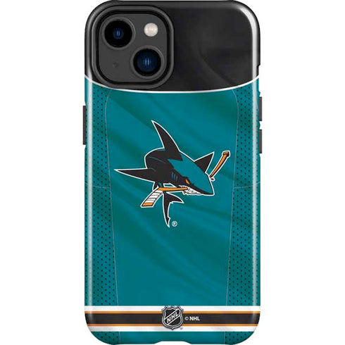NHL San Jose Sharks Home Jersey iPhone 15 Impact Case